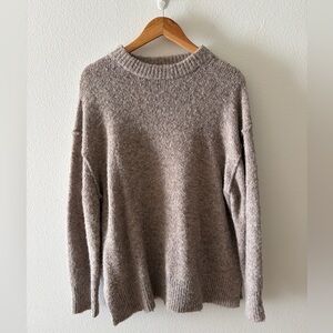 Topshop Taupe Women's Crew Neck Sweater